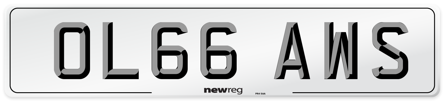 OL66 AWS Number Plate from New Reg